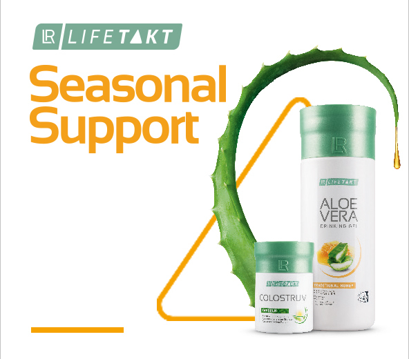 Със LR LIFETAKT Seasonal Support получавате подкрепата, от която организмът ви се нуждае. Така може да се наслаждавате пълноценно на всеки сезон. LR LifeTakt Seasonal Support - Подкрепа за всеки сезон Със LR LIFETAKT Seasonal Support получавате подкрепата, от която организмът ви се нуждае. Така може да се наслаждавате пълноценно на всеки сезон. LR LifeTakt Seasonal Support - Подкрепа за всеки сезон